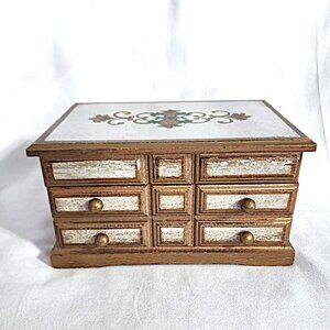 Made in Japan vintage musical wood jewellery box